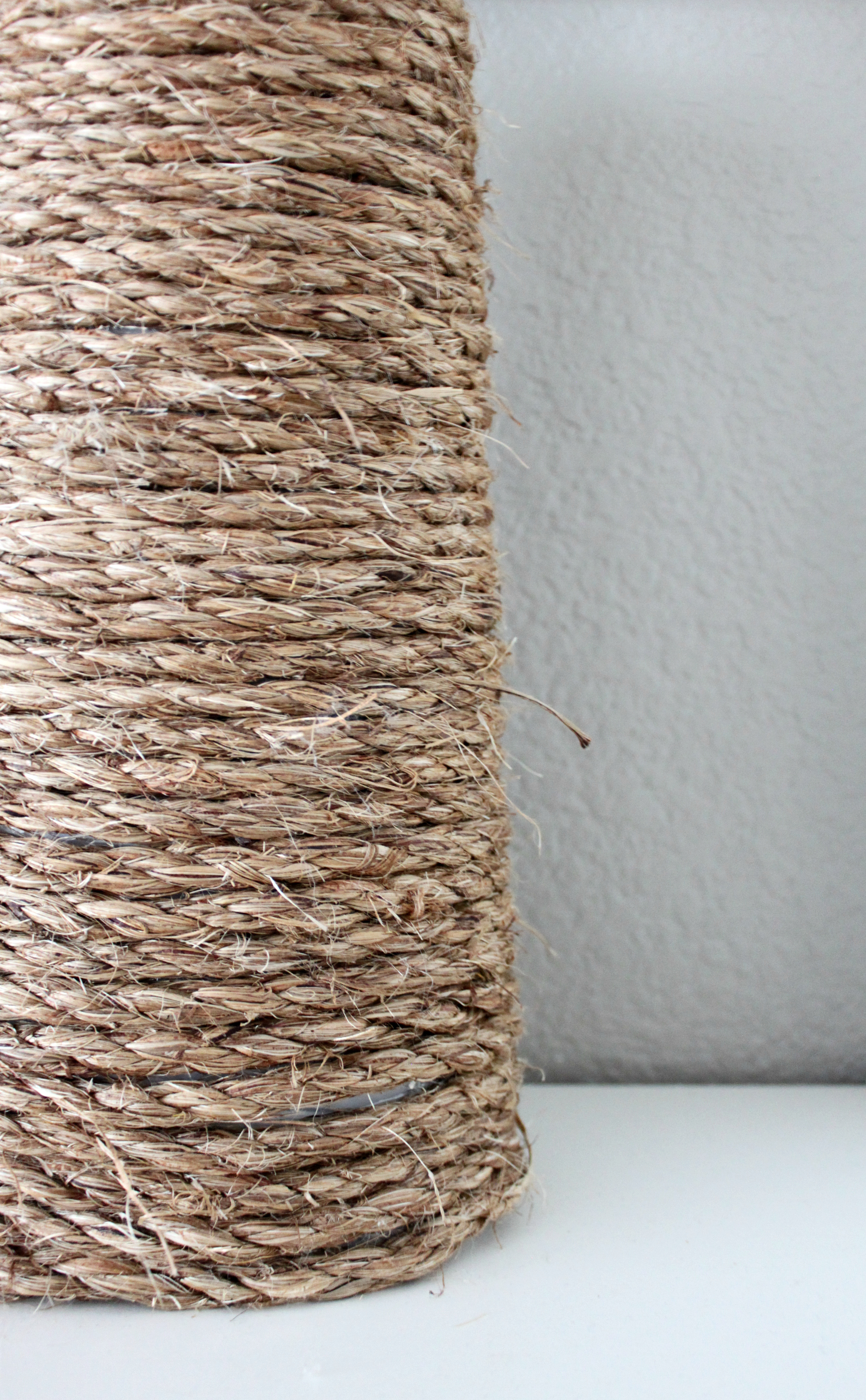 How to Make a Rustic Rope Wrapped Lamp Base