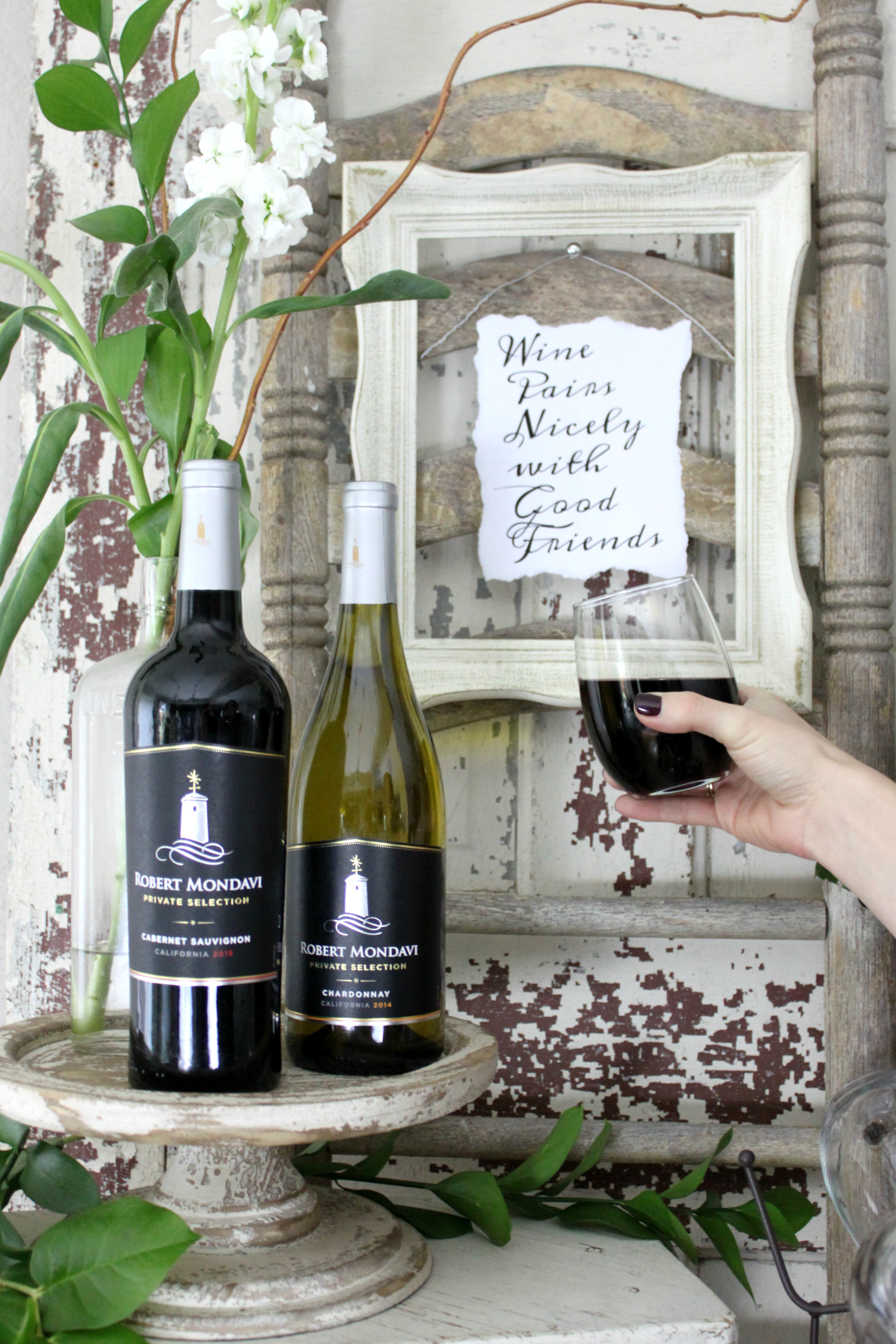 Wine Pairs Nicely with Good Friends by An Inspired Nest